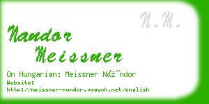 nandor meissner business card